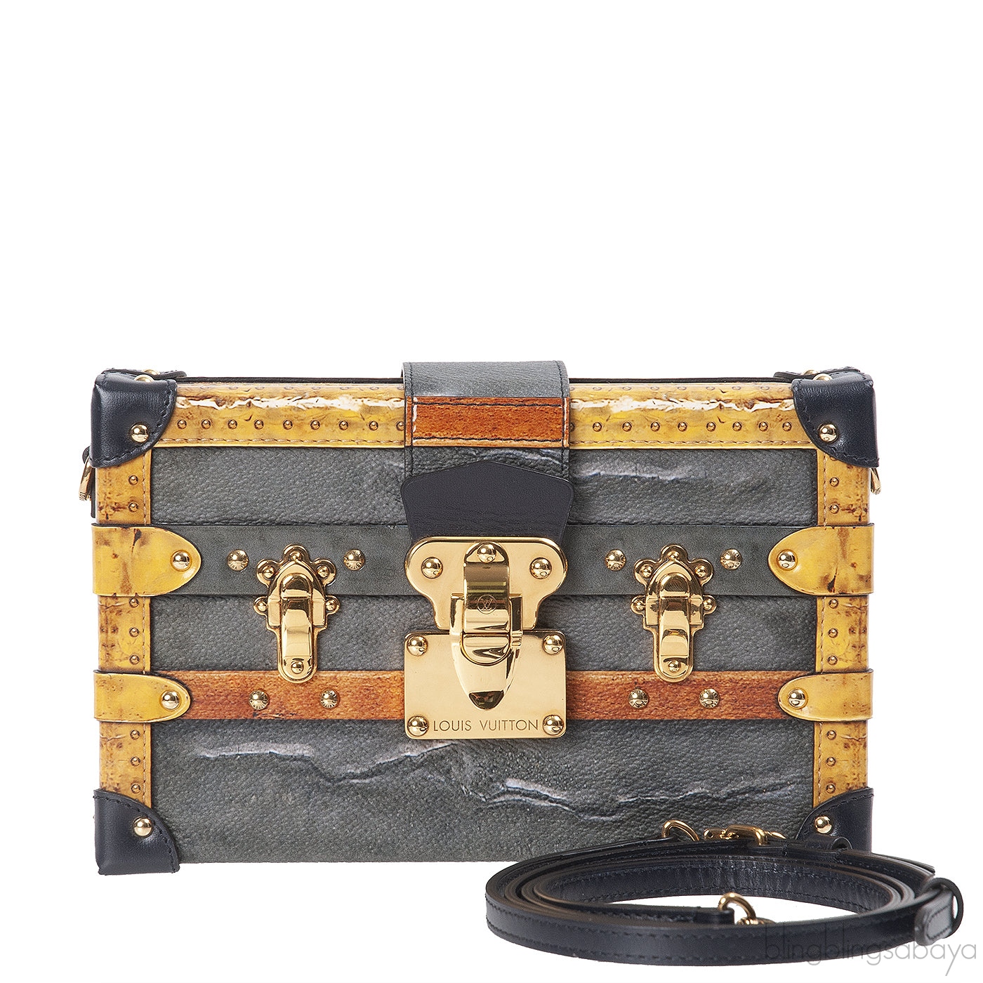 Louis Vuitton Grey Printed Petite Malle GHW