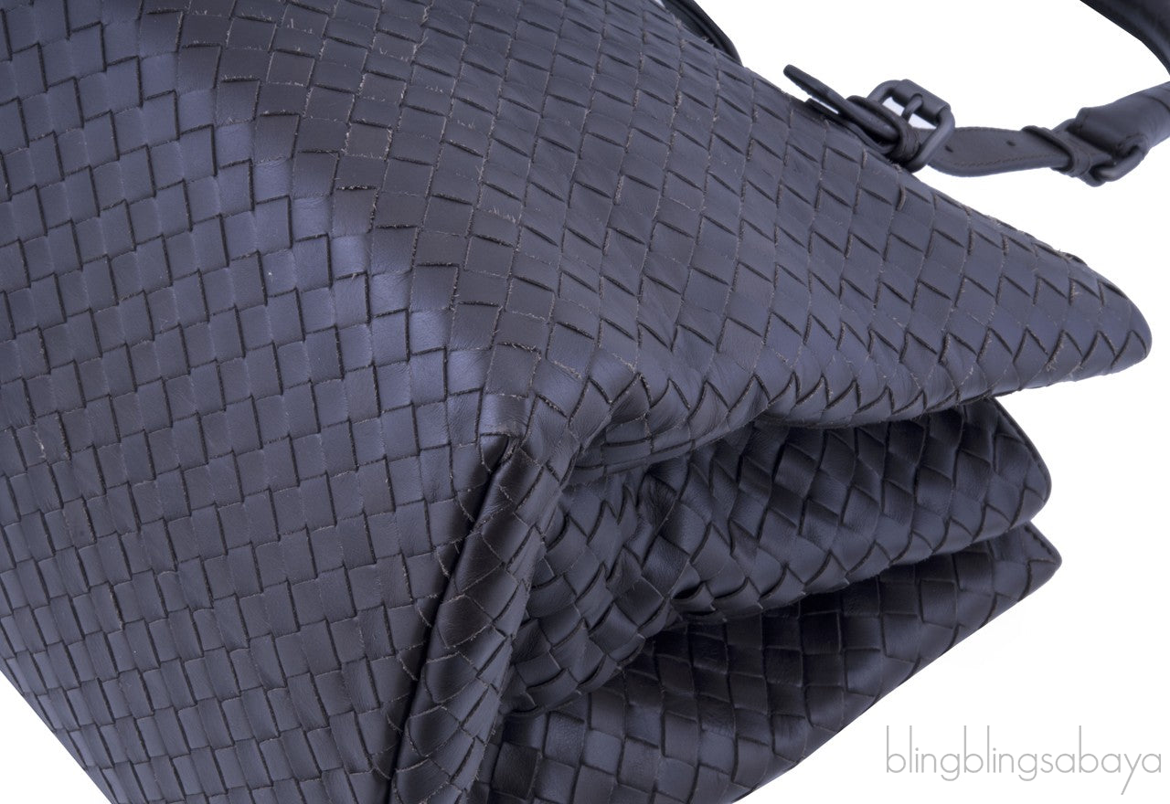 Roma Intrecciato Leather Tote