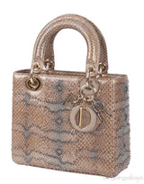 Lady Dior Beaded Python Small Handbag GHW