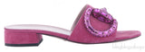 Fuchsia Suede Maxine Sandals