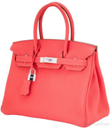 Birkin 30 Red Pivoine Togo PHW