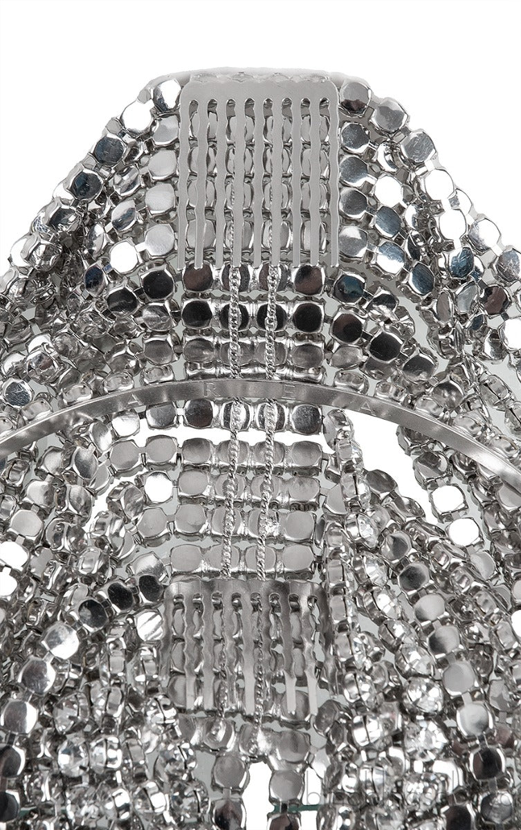 Long Crystal Hairpiece Silver