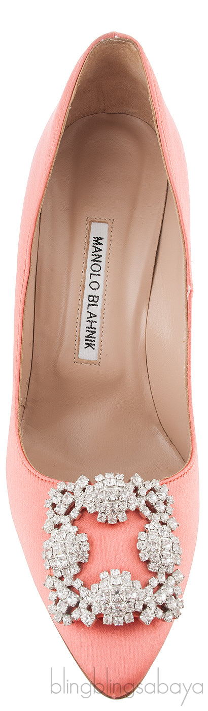 Coral Satin Hangisi Heels