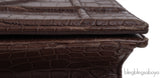 Christian Dior Diorama Brown Crocodile Flap Bag