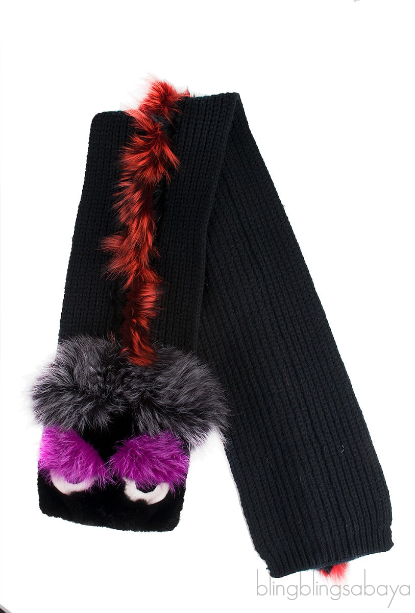 Bag Bugs Scarf Black