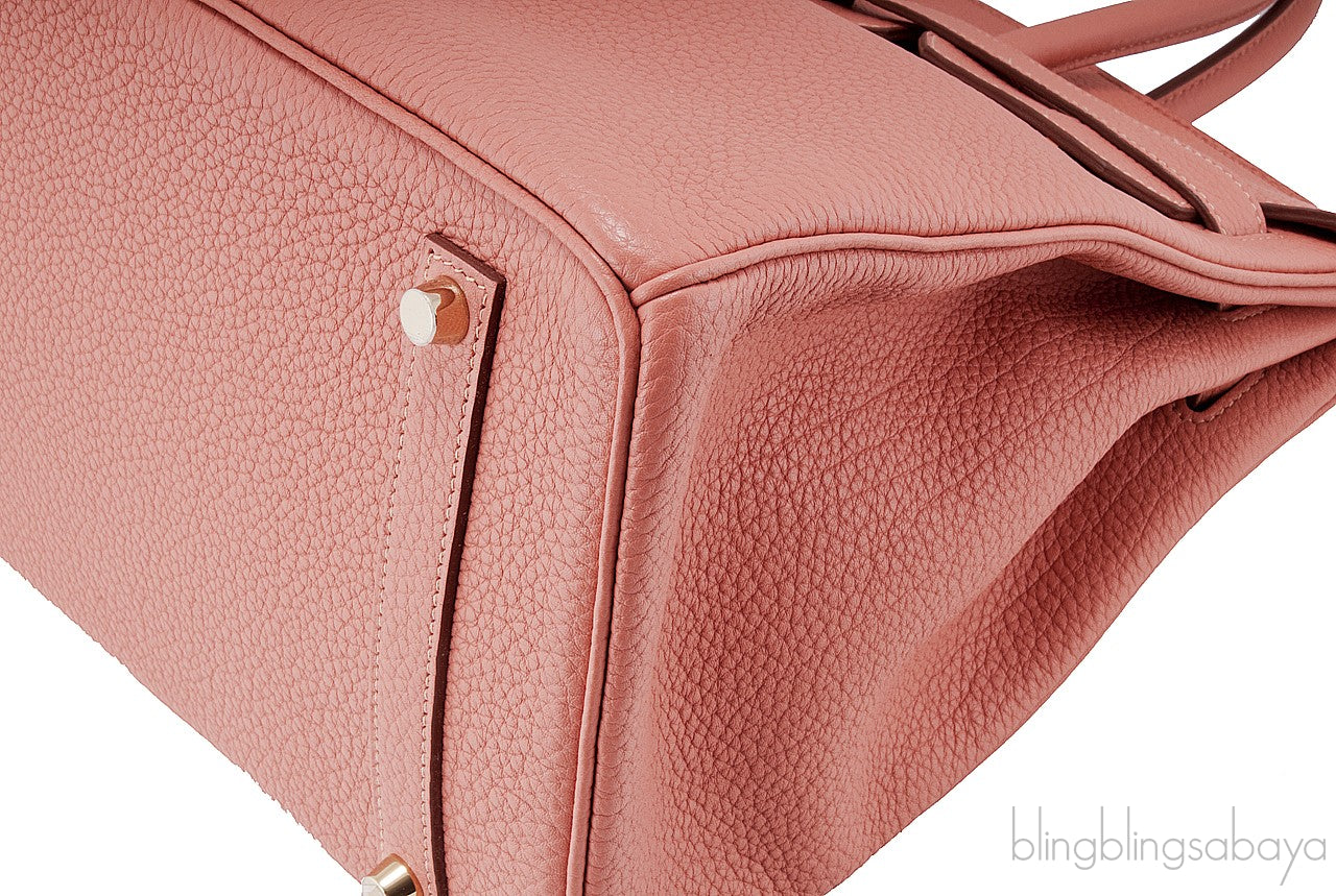 Birkin 35 Rose Tea Taurillon Clem.