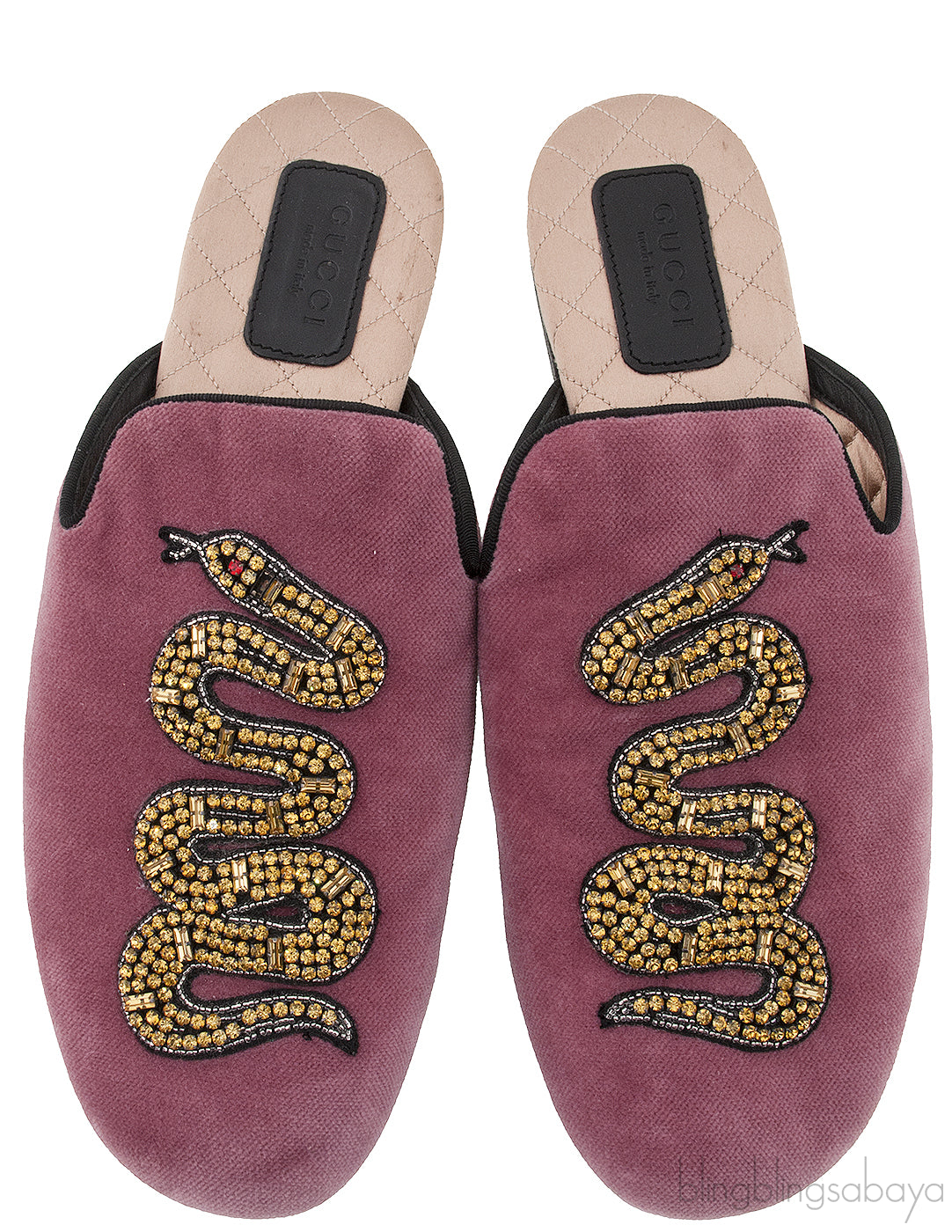 Pink Velvet Serpent Slipper