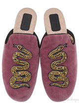 Pink Velvet Serpent Slipper