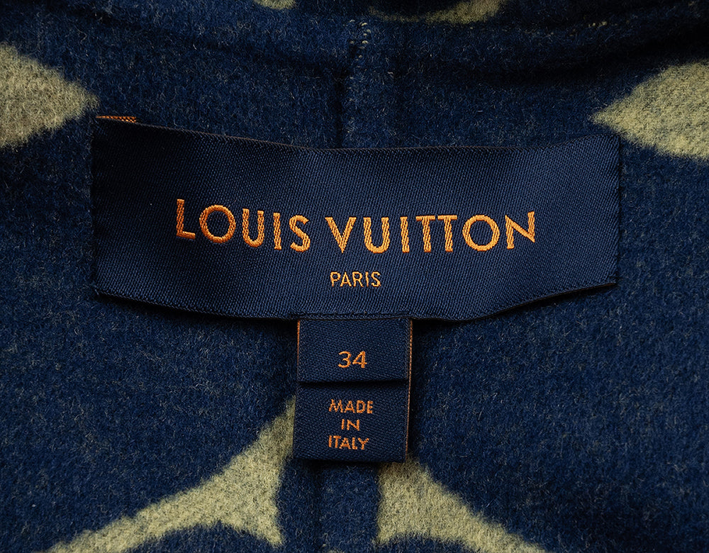 Louis Vuitton Blue Wool Coat