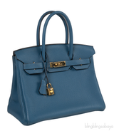 Birkin 30 Blue Cobalt Togo GHW