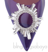 Purple Begum Crystal-embellished PVC Slingback