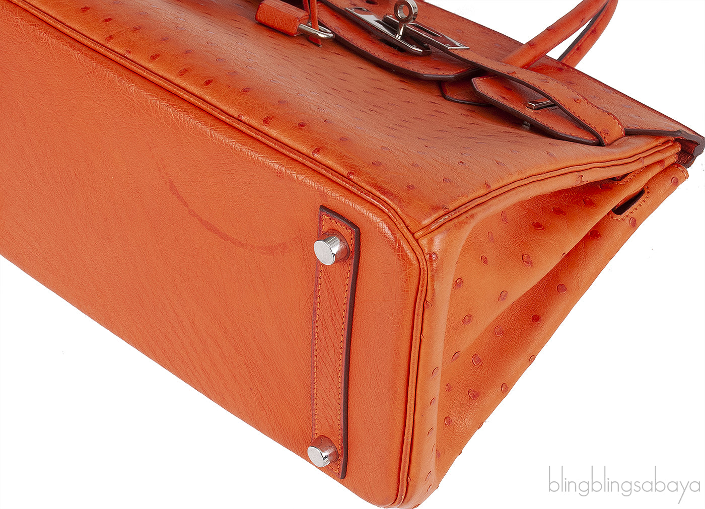 Hermes Birkin 30 Orange Ostrich PHW