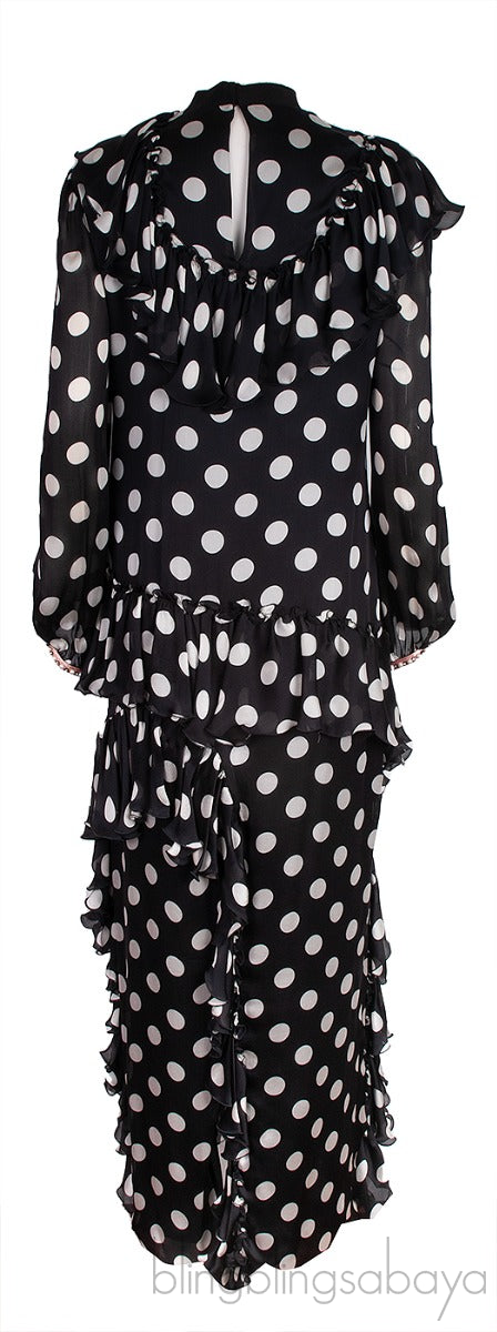 Ruffled Polka Dot Gown