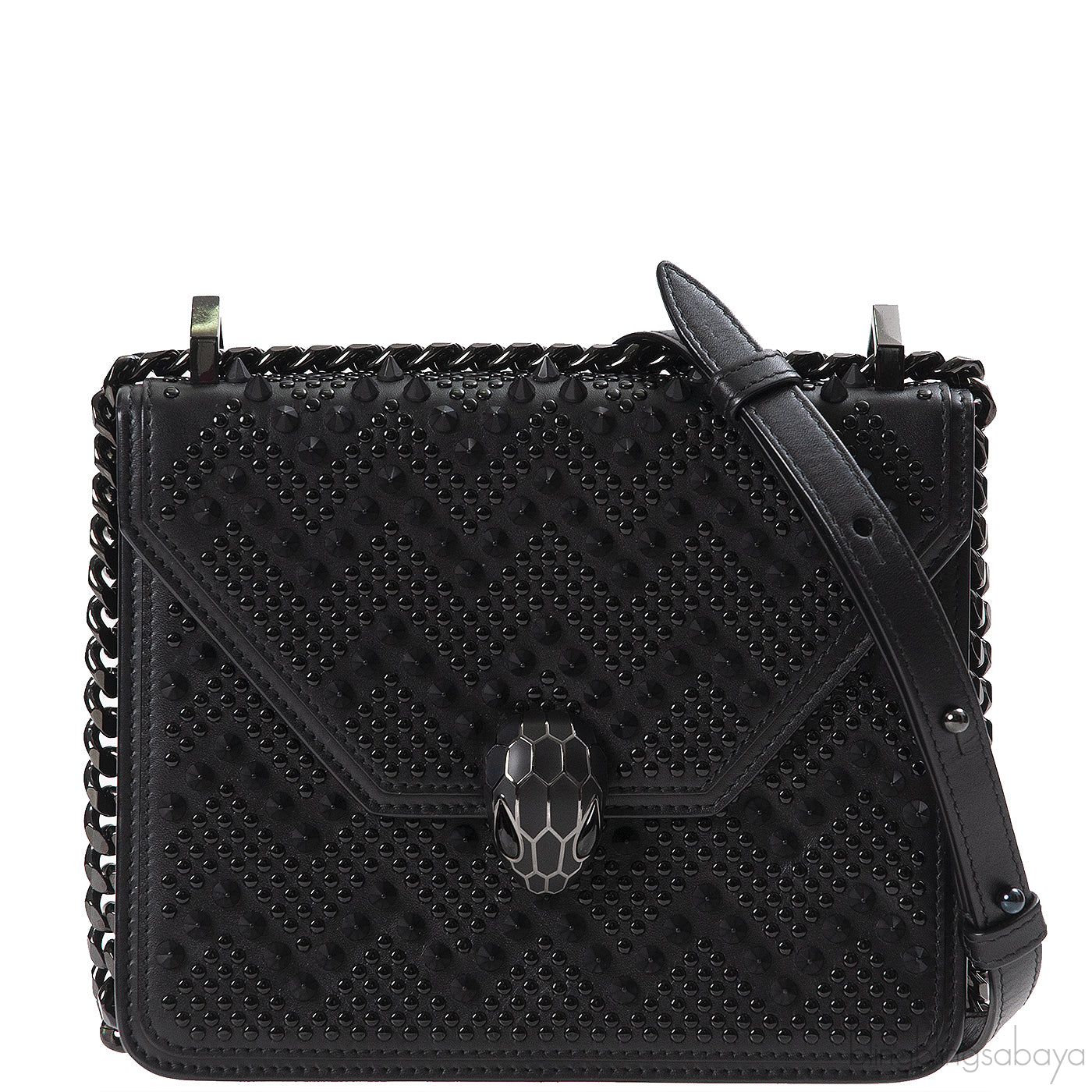 X Nicholas Kirkwood Black Serpenti Forever Crossbody Bag