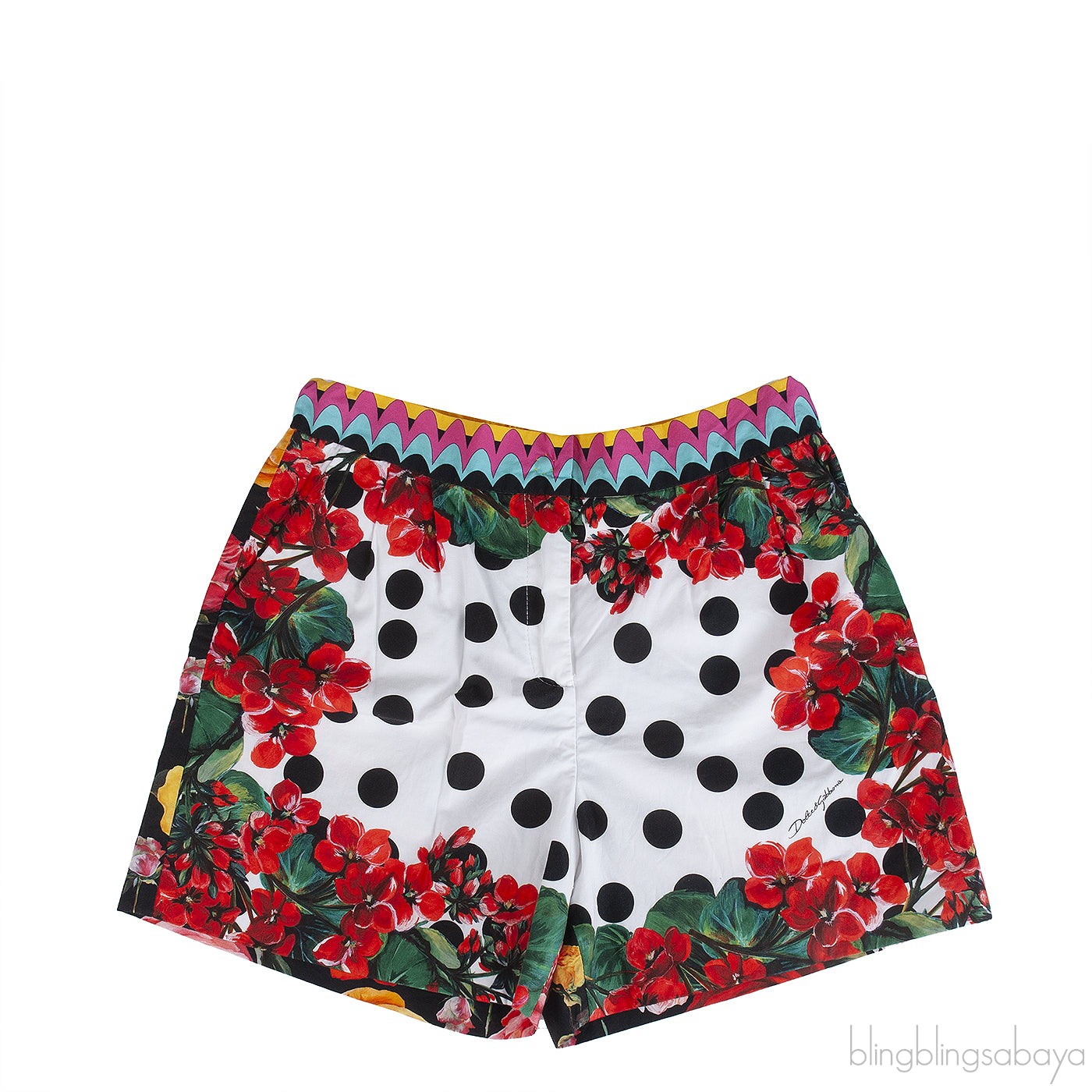 Dolce & Gabbana Polka dot Flower Print Kids Short