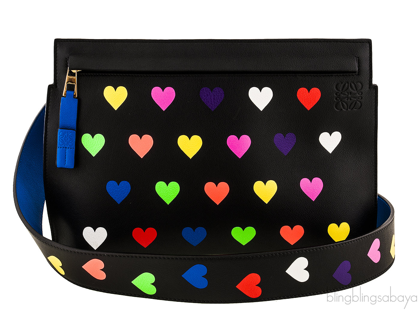 Hearts T Pouch Clutch