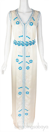 Light Yellow Sleeveless Dress w/ Belt