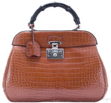 Lady Lock Top Handle Crocodile