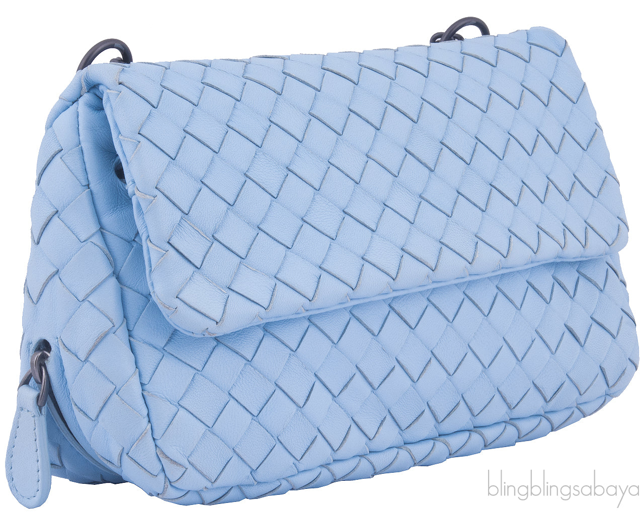 Light Blue Intrecciato Mini Bag*