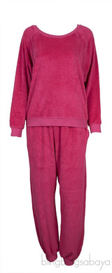 Fuchsia Raglan Sweatshirt & Track Pants
