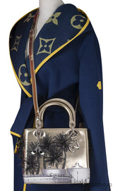 Christian Dior Lady Dior Art "Manal Aldowayan" Metallic Palm Art Bag