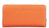 Orange Long Clutch Wallet  w/ Passport Holder