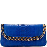 Blue Electric Python Clutch