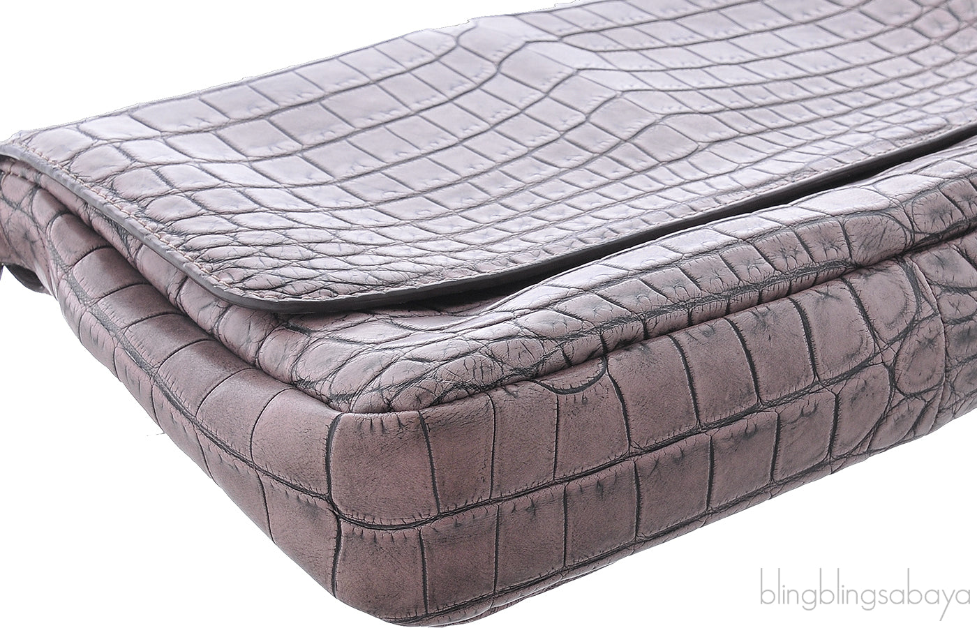 Ecrin Pochette Crocodile Chain Flap