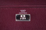 Kelly Long Wallet Chevre Burgundy