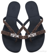 Corfou Leopard Print Slip-on Sandal