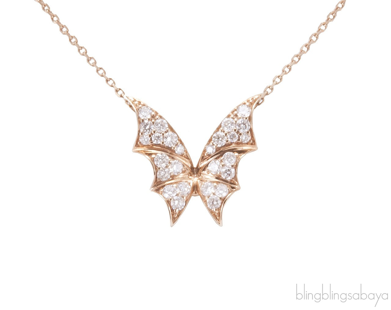 Mini Flutter Bat-Moth Pendant Neck.
