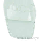 Gucci Rubber Slide Pastel Green Sandals