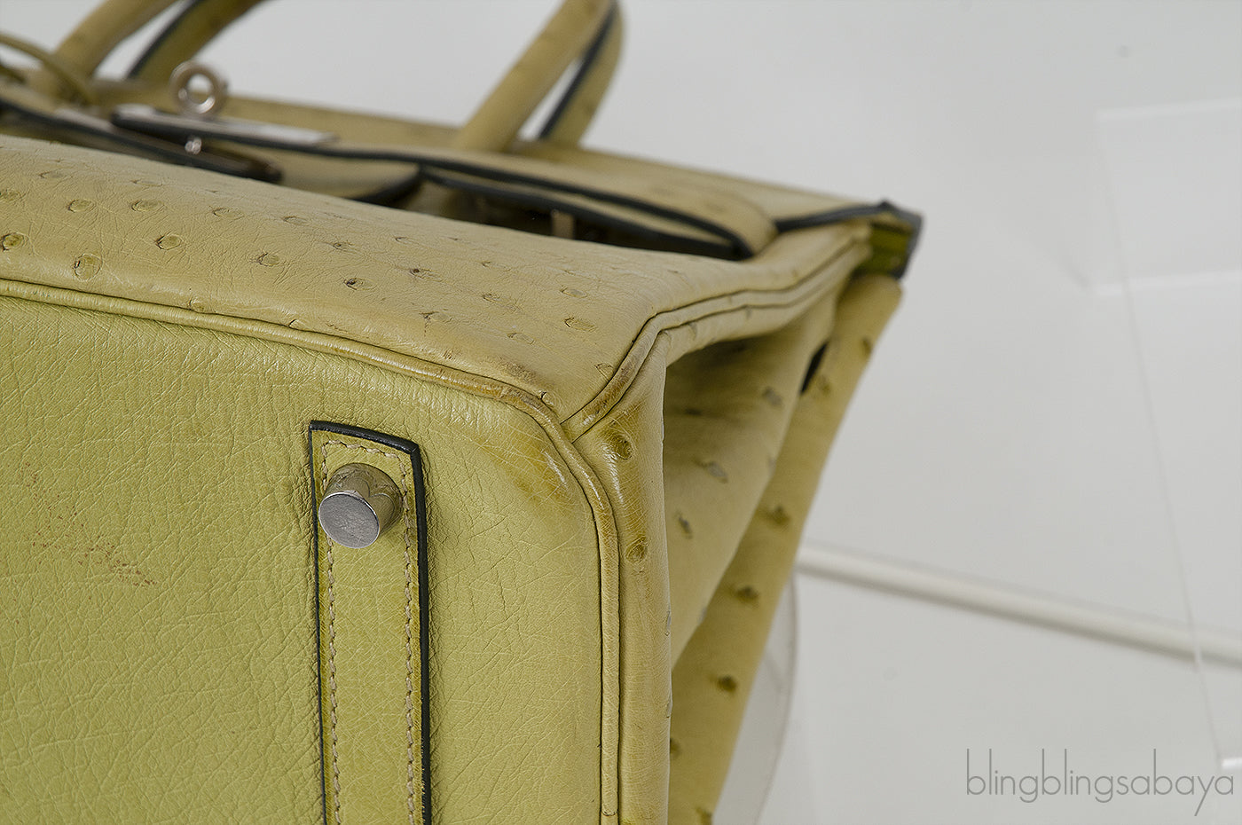 Birkin 30 Vert Anis Ostrich PHW