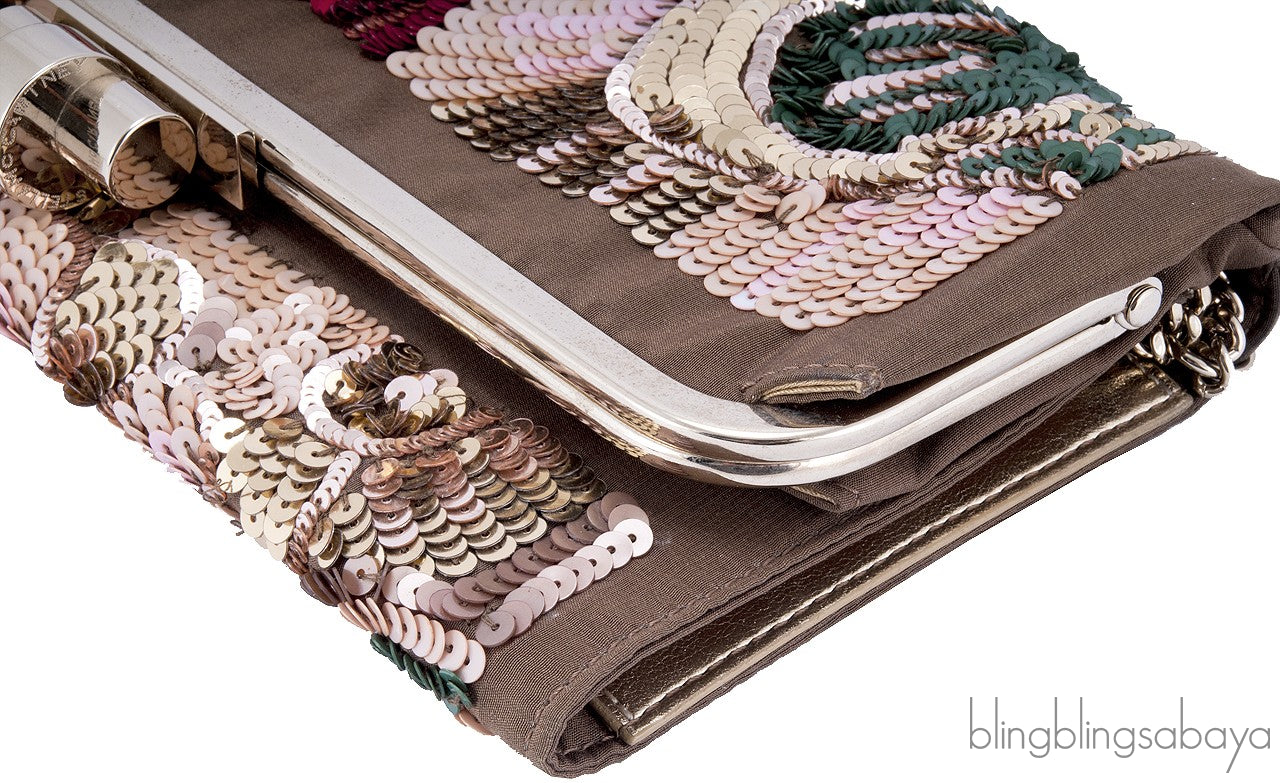 Embroidered Sequin CLutch