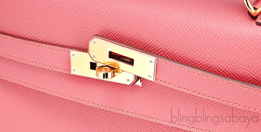 Kelly 32 Flamingo Epsom Sellier GHW