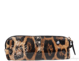 Leopard Print Patent Leather Accessories Pouch