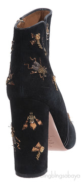 Aquazzura Fauna Insect Embellished Ankle Boots