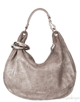 Metallic Brown Hobo Shoulder Bag