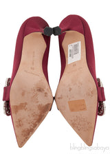 Tartonacri Satin Heels Burgundy