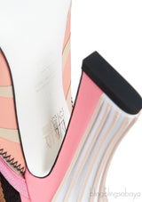 Pink Multicolor Slingback Sandals