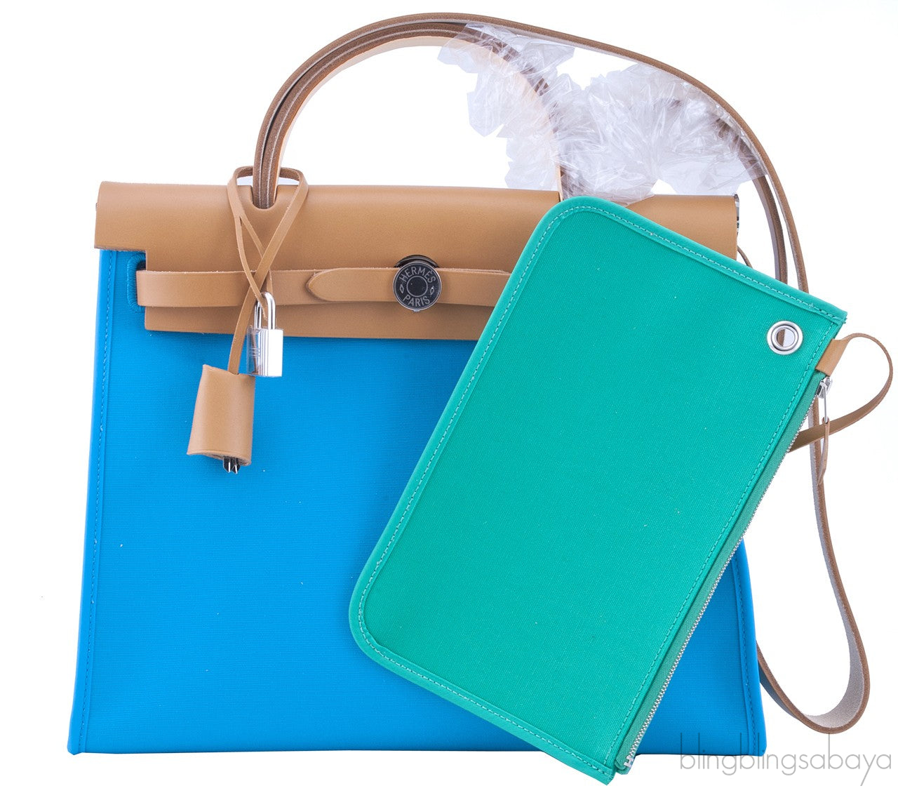 Herbag Zip MM Blue Azteque with Mint