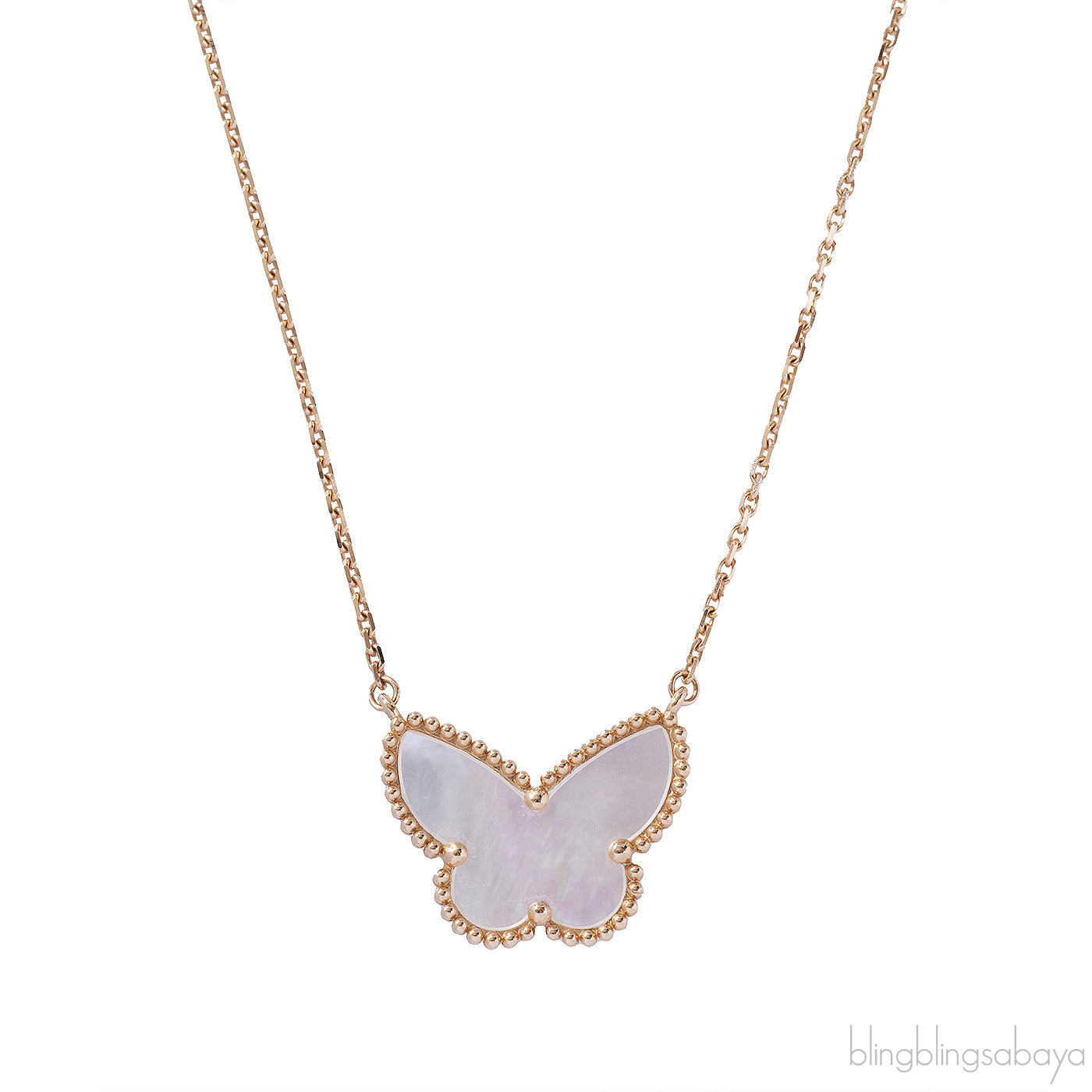 MOP Lucky Alhambra Butterfly Pendant
