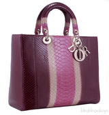 Lady Dior Tricolor Python Ltd. Ed.