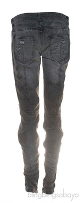 Grey Denim Ripped Jeans