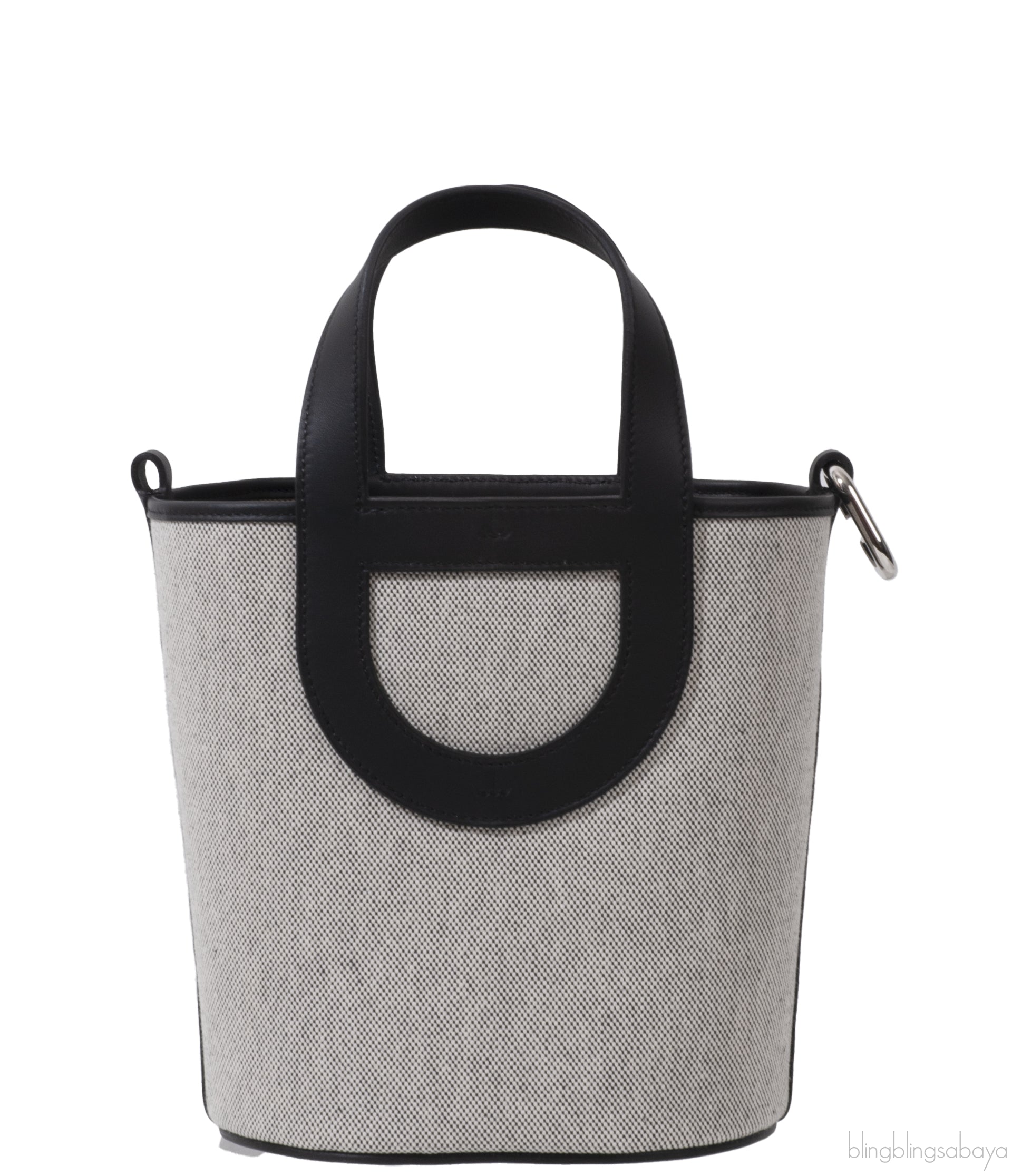 In-the-Loop 18 Ecru/Black Canvas & Black Swift Leather PHW