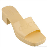 Yellow Rubber Slide Sandals
