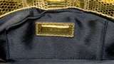 Gold Python Clutch Bag