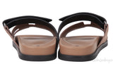 Chypre Rose Perle and Black Suede Sandals