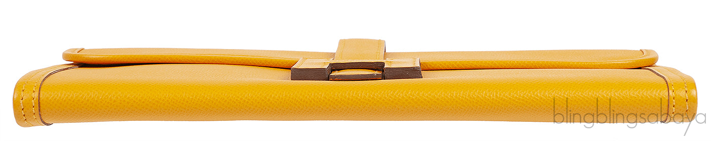 Jige Elan Clutch Epsom Jaune d\'Or