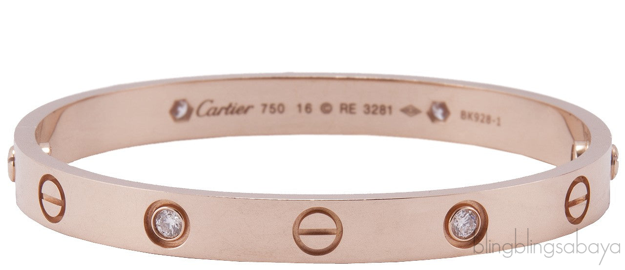 Rose Gold LOVE Diamond Bracelet